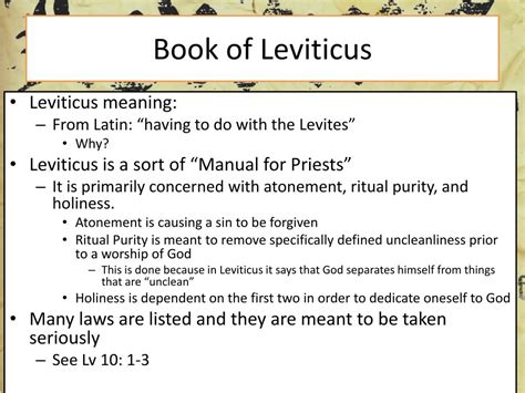 leviticus meaning in bible.